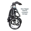 Load image into gallery viewer, Baby Trend Pathway 35 Jogging Stroller Travel System has easy trigger fold for compact storage