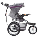 Load image into gallery viewer, Side view with canopy and reclining seat for child on the Baby Trend Expedition Jogger Travel System