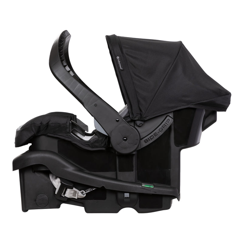 Baby Trend EZ-Lift 35 Infant Car Seat handle rotated forward for anti-rebound bar