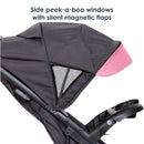 Load image into gallery viewer, MUV by Baby Trend Tango Pro Stroller Travel System side peek-a-boo windows with silent magnetic flaps