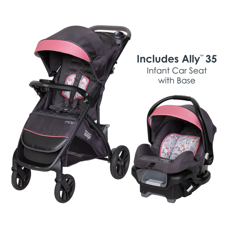 MUV by Baby Trend Tango Pro Stroller Travel System includes Ally 35 Infant Car Seat with base