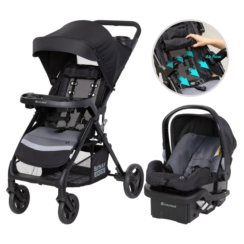Baby Trend Sonar Seasons Stroller Travel System with EZ-Lift 35 Infant Car Seat