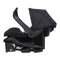 Side view of the Baby Trend EZ-Lift 35 Infant Car Seat with handle rotated forward for anti-rebound bar