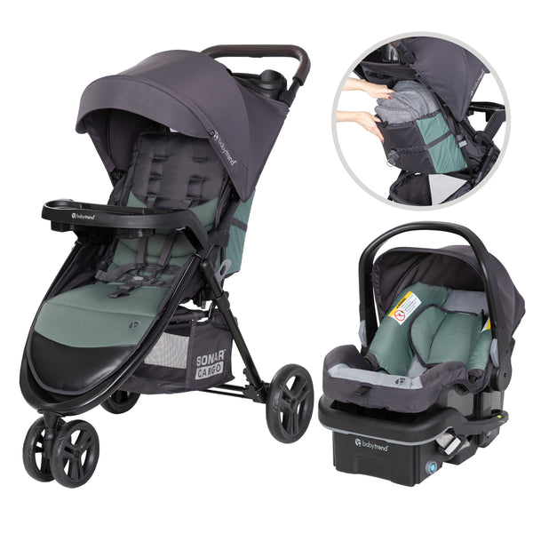 Baby Trend Sonar Cargo 3-Wheel Stroller Travel System with EZ-Lift 35 PLUS Infant Car Seat