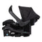 Side view of the Baby Trend EZ-Lift 35 PLUS Infant Car Seat and the handle bar rotated forward used as anti-rebound bar for extra safety in car