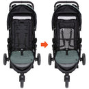Load image into gallery viewer, Child seat of the Baby Trend Passport Seasons All-Terrain Stroller Travel System convert into a mesh seat for air flow on the child back for comfort
