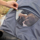 Load image into gallery viewer, Baby Trend EZ Ride Stroller Travel System has peek-a-boo on the canopy for parent to check up on their child