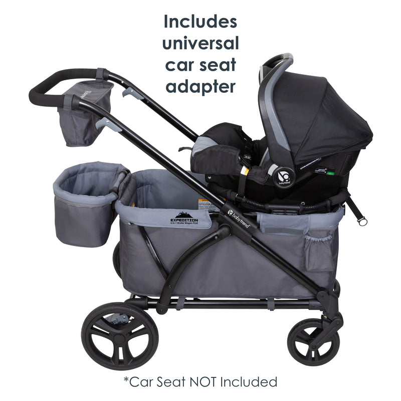 Baby Trend Expedition 2-in-1 Stroller Wagon PLUS includes universal car seat adapter