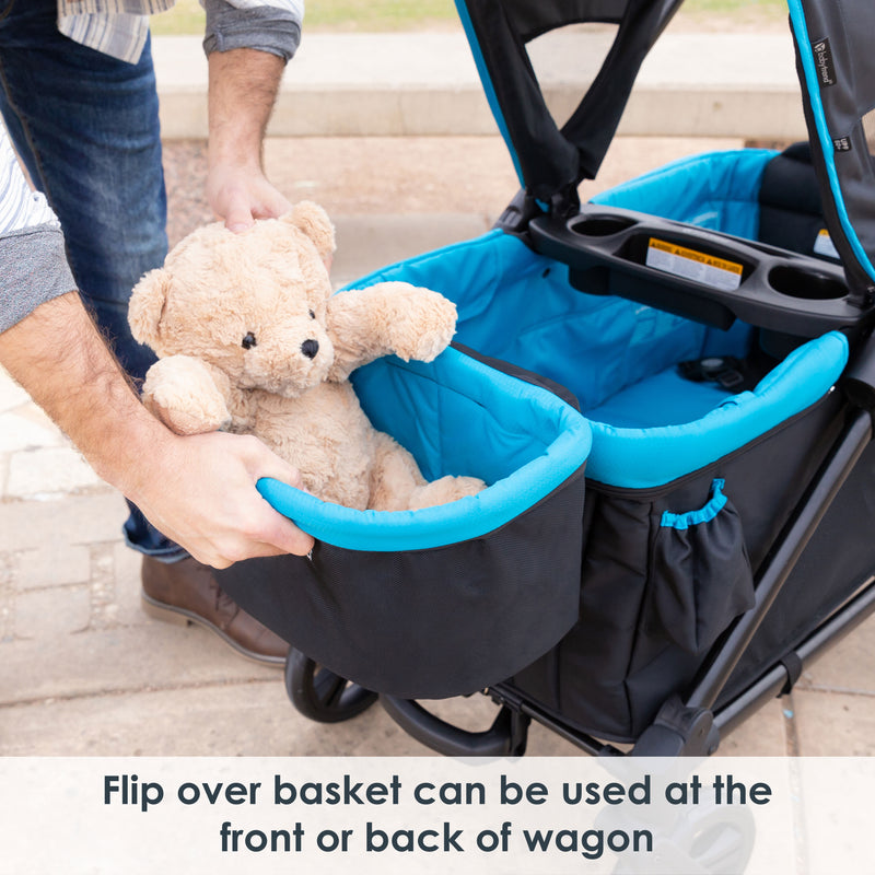 Baby Trend Expedition 2-in-1 Stroller Wagon PLUS includes flip over basket that can be used at the front or back of wagon