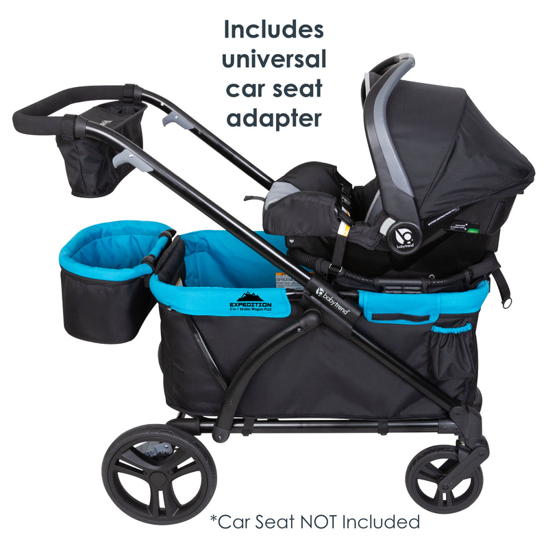 Baby Trend Expedition 2-in-1 Stroller Wagon PLUS includes universal car seat adapter