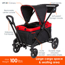 Load image into gallery viewer, Baby Trend Tour 2-in-1 Stroller Wagon in red and black neutral colors