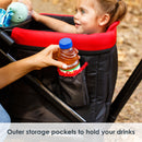 Load image into gallery viewer, Baby Trend Tour 2-in-1 Stroller Wagon has outer storage pockets to hold your drinks