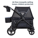 Load image into gallery viewer, MUV by Baby Trend Expedition 2-in-1 Stroller Wagon PRO with air flow mosquito netting keeps children protected