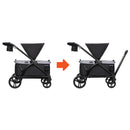 Load image into gallery viewer, Baby Trend Tour 2-in-1 Stroller Wagon turn from push wagon stroller to pull wagon stroller