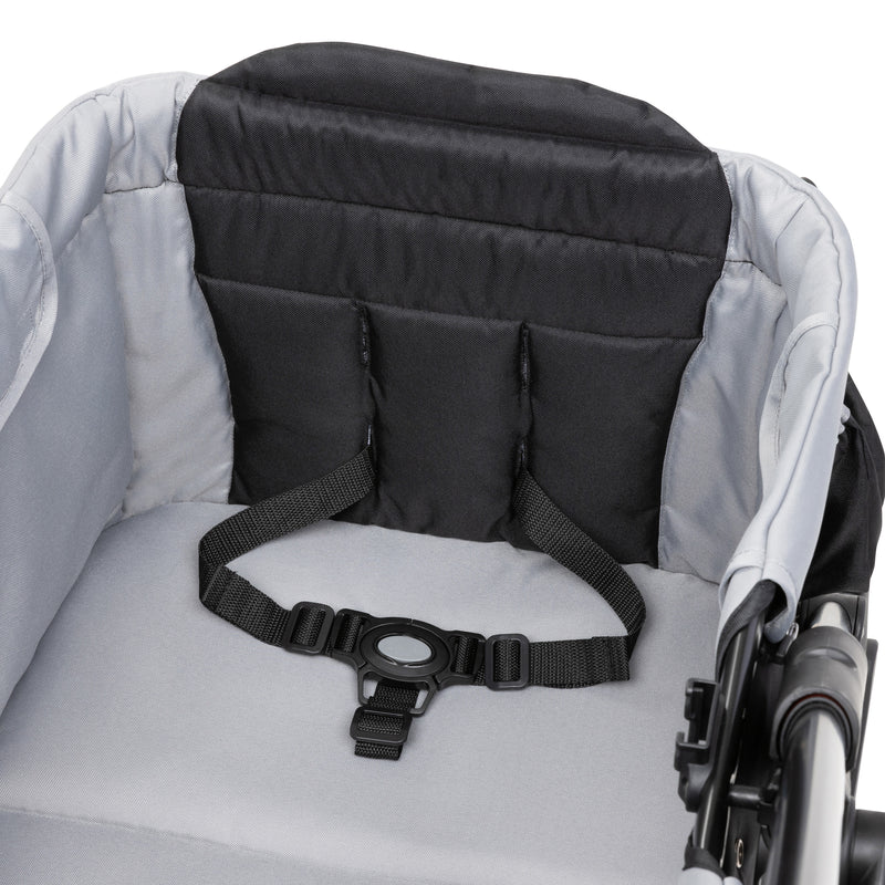 Baby Trend Tour 2-in-1 Stroller Wagon has two seats with 3 point safety harness on each seat