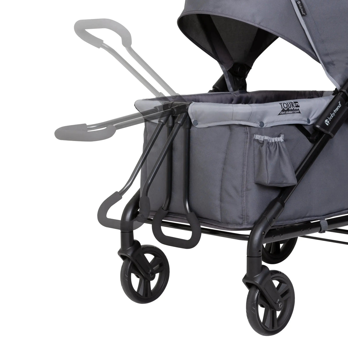 Baby Trend Tour LTE 2-in-1 Stroller Wagon has swing away pull handle
