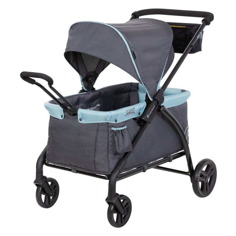 Baby Trend Tour LTE 2-in-1 Stroller Wagon in grey and blue color