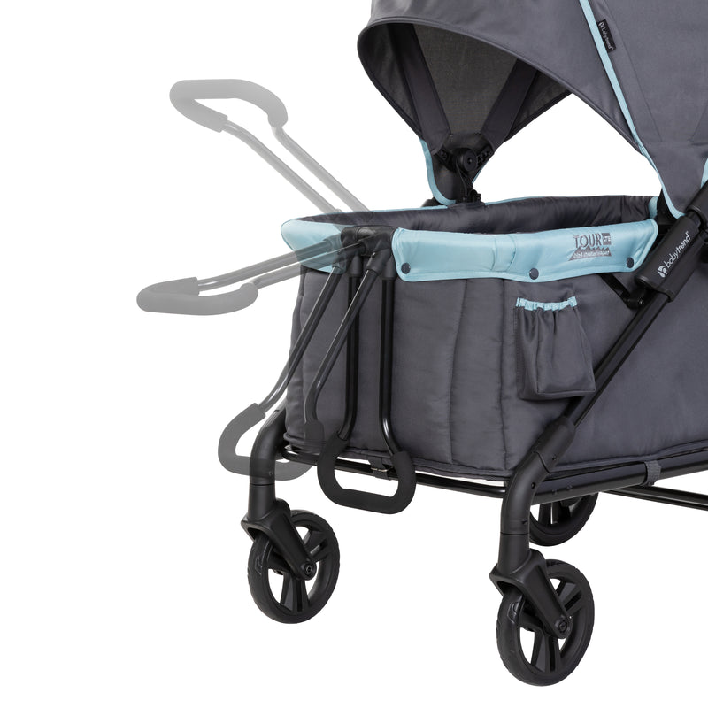 Baby Trend Tour LTE 2-in-1 Stroller Wagon has swing away pull handle