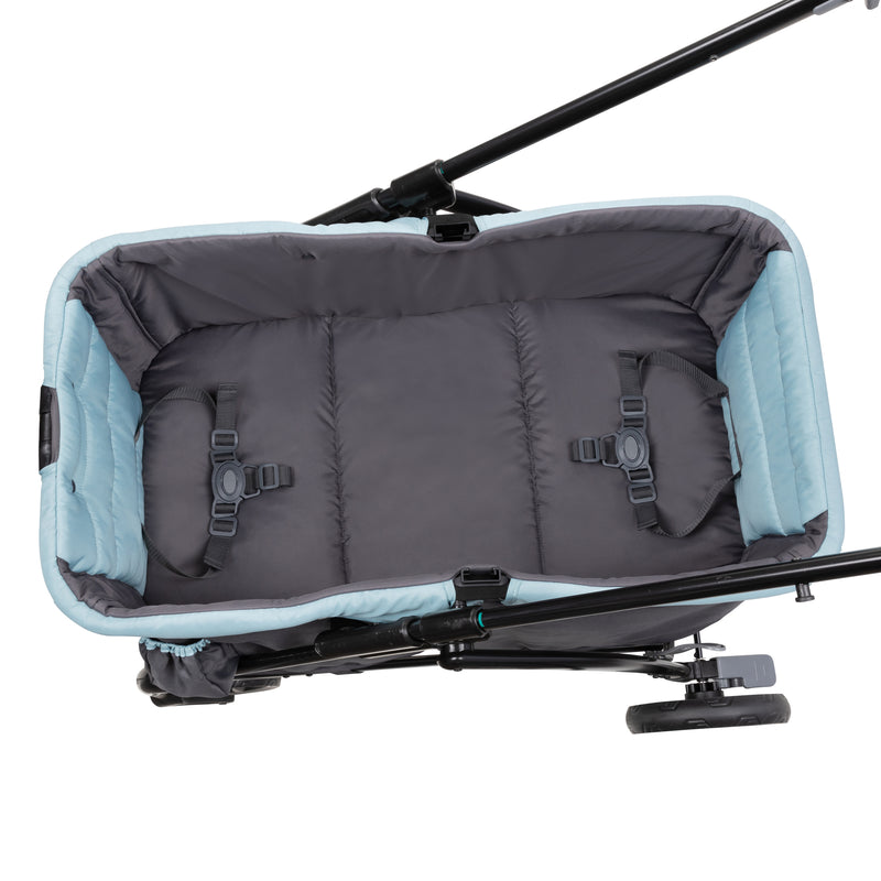Baby Trend Tour LTE 2-in-1 Stroller Wagon has extra large cargo space with two seats and 3 point safety harness
