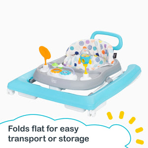 Folds flat for easy transport or storage of the Smart Steps Trend PLUS 2-in-1 Walker with Deluxe Toys