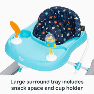 Large surround tray includes snack space and cup holder of the Smart Steps Trend Activity Walker