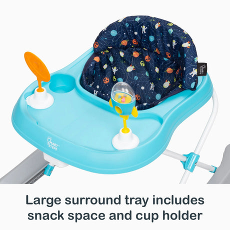 Large surround tray includes snack space and cup holder of the Smart Steps Trend Activity Walker