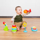 Load image into gallery viewer, The toys on the Convert the Baby Trend 3-in-1 Bounce N Play Activity Center can be use on the go