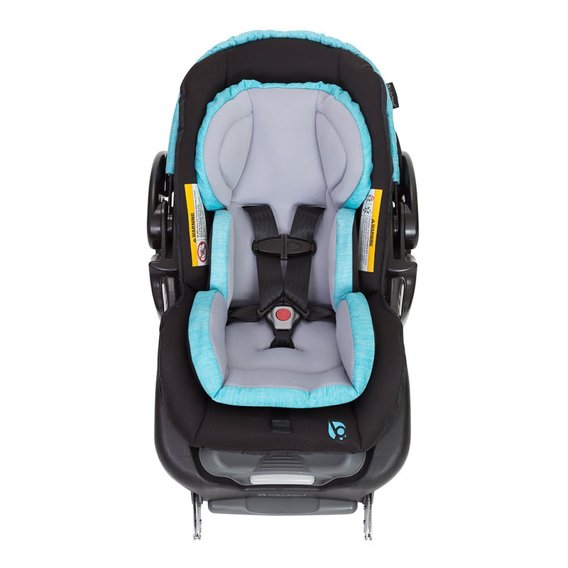 Baby Trend Secure Snap Tech 35 Infant Car Seat in Tide Blue with safety harness and plush padding