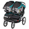 Baby Trend Navigator Double Jogger Stroller accepts two infant car seats