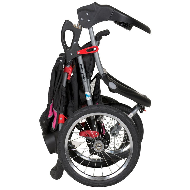 Compact fold of the Baby Trend Expedition Jogger Stroller