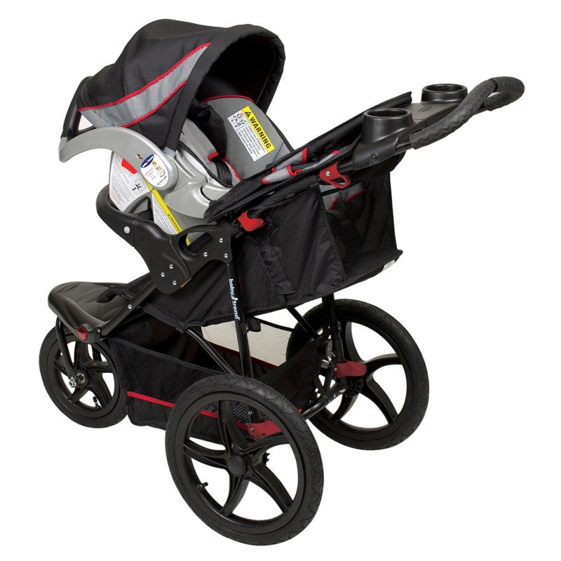 Baby Trend Range Jogger Stroller with an infant car seat, sold separately