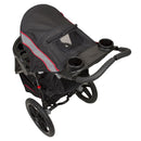 Load image into gallery viewer, Top view of the Baby Trend Range Jogger Stroller with a peek-a-boo window in the canopy
