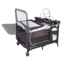 Load image into gallery viewer, Flip away changing table comes with the Baby Trend Lil Snooze Deluxe Nursery Center Playard
