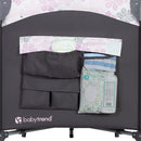 Load image into gallery viewer, Side storage for diapers and accessories on the Baby Trend Lil Snooze Deluxe Nursery Center Playard