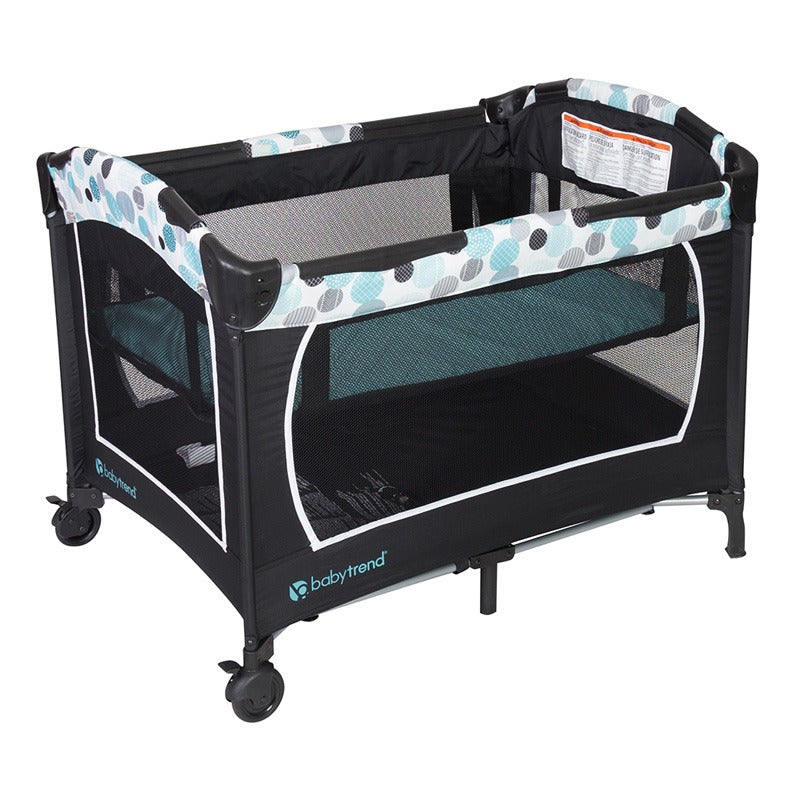 Included is the full-size bassinet with the Baby Trend Lil Snooze Deluxe Nursery Center Playard
