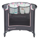 Load image into gallery viewer, Baby Trend Lil Snooze Deluxe Nursery Center Playard with side storage for diapers and organizer