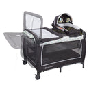 Load image into gallery viewer, Flip away changing table on the Baby Trend Lil' Snooze Deluxe II Nursery Center Playard