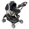 Baby Trend Snap-N-Go FX Universal Infant Car Seat Carrier Stroller view of the car seat connected