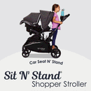 Load image into gallery viewer, Baby Trend Sit N Stand 5-in-1 Shopper Stroller multiple position seats