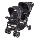 Load image into gallery viewer, Baby Trend Sit N' Stand Double Stroller for two children or twins in black and grey