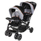 Baby Trend Sit N' Stand Double Stroller for two children or twins in orange, grey, and black