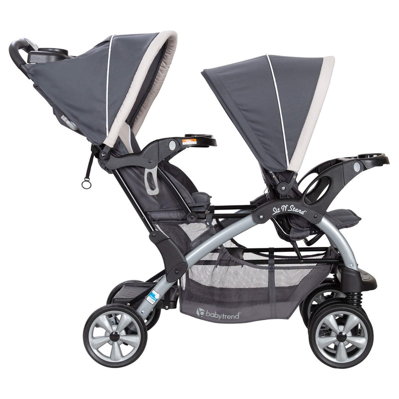 Baby Trend Sit N' Stand Double Stroller side view of both front and rear seats
