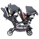 Load image into gallery viewer, Baby Trend Sit N' Stand Double Stroller can be combined with an infant car seat in the front and back seats to create a travel system