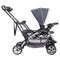 Baby Trend Sit N' Stand Double Stroller side view of front seat and rear stand on platform for child standing