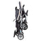 Baby Trend Sit N' Stand Double Stroller is folded compact
