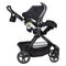 Baby Trend City Clicker Pro Snap Gear Stroller Travel System with car seat carrier in the forward position